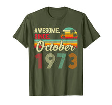 Ladda upp bild till gallerivisning, Awesome Since October 1973 46th Birthday Gifts 46 Yrs Old T-Shirt 543665