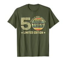 Ladda upp bild till gallerivisning, 50th Birthday Gifts 50 Years Old August 1969 Limited Edition T-Shirt 165163