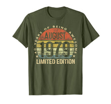 Ladda upp bild till gallerivisning, Born August 1979 Limited Edition Bday Gifts 40th Birthday T-Shirt 116205