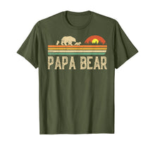 Ladda upp bild till gallerivisning, Mens Papa Bear Vintage Art Daddy Wildling Father's Day Dad TShirt423569