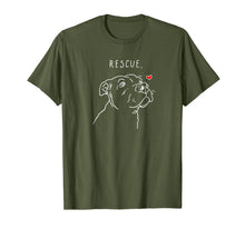Ladda upp bild till gallerivisning, Rescue Dog, Pitbull Drawing, Rescue Mom, Adopt Don't Shop T-Shirt 136688