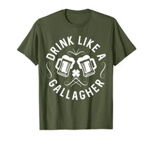 Ladda upp bild till gallerivisning, Funny shirts V-neck Tank top Hoodie sweatshirt usa uk au ca gifts for Drink Like A Gallagher T-Shirt Green Irish St. Patty's Shirt 2074877