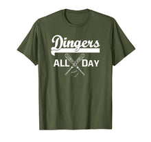 Ladda upp bild till gallerivisning, Dingers All Day TShirt Baseball Mom and Dad Funny Shirt Gift 795455