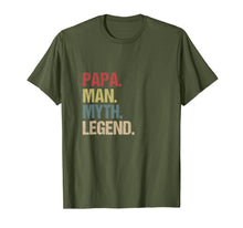 Ladda upp bild till gallerivisning, papa man myth legend t-shirt gift for father dad daddy tee T-Shirt 75963