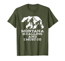 Ladda upp bild till gallerivisning, Montana Is Calling And I Must Go Bear And Mountains T-Shirt 757650