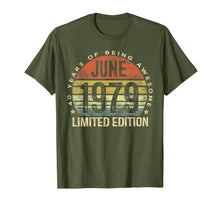 Ladda upp bild till gallerivisning, Born June 1979 Limited Edition T-Shirt 40th Birthday Gifts 31300