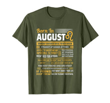 Ladda upp bild till gallerivisning, August Birthday Gifts - Born In August Leo T-Shirt 213649