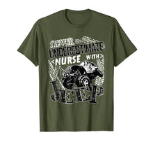 Ladda upp bild till gallerivisning, Funny shirts V-neck Tank top Hoodie sweatshirt usa uk au ca gifts for Never Underestimate A Nurse With A Jeep T Shirt 2177855