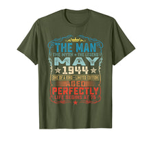 Ladda upp bild till gallerivisning, Funny shirts V-neck Tank top Hoodie sweatshirt usa uk au ca gifts for 75th Birthday Gifts T-Shirt Fun The Man Myth Legend May 1944 291031