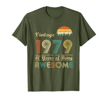 Ladda upp bild till gallerivisning, Vintage 1979 40 Years of Being Awesome Birthday T-shirt 219049