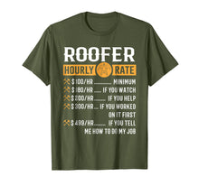 Ladda upp bild till gallerivisning, Funny shirts V-neck Tank top Hoodie sweatshirt usa uk au ca gifts for Funny Roofer Gifts - Roofer Hourly Rate T-Shirt 1106850