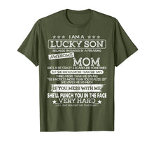 Ladda upp bild till gallerivisning, I Am A Lucky Son I'm Raised By A Freaking Awesome Mom T-Shirt 66037