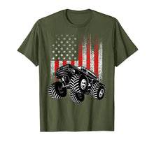 Ladda upp bild till gallerivisning, Monster Truck American Flag Racing USA Patriotic T-Shirt T-Shirt 964917