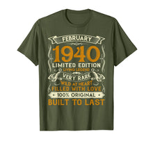 Ladda upp bild till gallerivisning, February 1940 Shirt 80 Years Old 80th Birthday Gifts T-Shirt-1285668