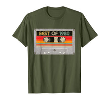 Ladda upp bild till gallerivisning, Best Of 1980 40th Birthday Gifts Cassette Tape Vintage T-Shirt-87736