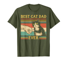 Ladda upp bild till gallerivisning, Best Cat Dad Ever Paw Fist Bump Fit Vintage Retro Gift Men TShirt933880