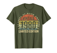 Ladda upp bild till gallerivisning, 40 Year Old Gifts Vintage 1980 Limited Edition 40th Birthday T-Shirt-210554