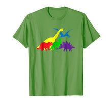 Ladda upp bild till gallerivisning, Dinosaur T-Shirt: in The Colors Of The Rainbow LGBT+ Pride 121748