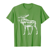 Ladda upp bild till gallerivisning, Just A Girl Who Loves Moose T-shirt Love Canada Alaska Gift 1080416
