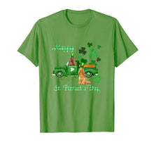 Ladda upp bild till gallerivisning, Cocker Spaniel Riding Green Truck St Patrick's Day Gifts T-Shirt-1276226