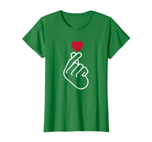 Ladda upp bild till gallerivisning, Funny shirts V-neck Tank top Hoodie sweatshirt usa uk au ca gifts for Cute Saranghae Korean Finger Heart K-Pop K-Drama Love Shirt 3122123