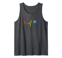 Ladda upp bild till gallerivisning, LGBT Rainbow Heartbeat T shirt Gay and Lesbian Pride month Tank Top 89208