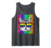 Ladda upp bild till gallerivisning, Purride Funny Cat Gay Pride LGBTQ Rainbow Flag Men Women Tank Top 79711