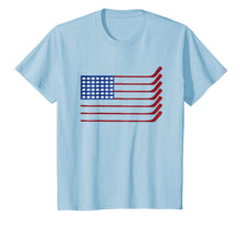 Ladda upp bild till gallerivisning, USA American Flag Hockey Cool Ice Skating Tshirt Player Gift 1586684