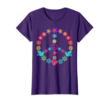 Ladda upp bild till gallerivisning, Funny shirts V-neck Tank top Hoodie sweatshirt usa uk au ca gifts for Peace Sign T-Shirt 60s 70s Flowers Dove Hippie Shirt Gift 3276109
