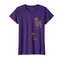 Ladda upp bild till gallerivisning, Funny shirts V-neck Tank top Hoodie sweatshirt usa uk au ca gifts for T-Shirt, Cute Squirrel Playing, Climbing in Pocket, Chipmunk 2234512