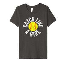 Ladda upp bild till gallerivisning, Funny shirts V-neck Tank top Hoodie sweatshirt usa uk au ca gifts for Catch Like A Girl Softball Catcher T Shirt 2031875