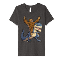 Ladda upp bild till gallerivisning, Funny shirts V-neck Tank top Hoodie sweatshirt usa uk au ca gifts for Bigfoot Sasquatch Riding Dinosaur T rex T shirt Funny Gifts 2532291