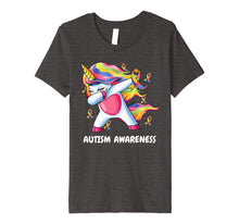 Ladda upp bild till gallerivisning, Funny shirts V-neck Tank top Hoodie sweatshirt usa uk au ca gifts for Autism Unicorn Dabbing Shirt | Autism Awareness Ribbon Tee 3108082