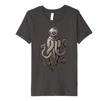 Ladda upp bild till gallerivisning, Funny shirts V-neck Tank top Hoodie sweatshirt usa uk au ca gifts for Vintage SCUBA Diver Octopus T-shirt, Kraken Helmet t-shirt 1557839