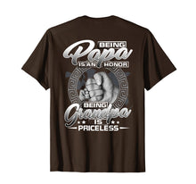 Ladda upp bild till gallerivisning, Mens Being Papa Is An Honor Being Grandpa Is Priceless T-Shirt 118252