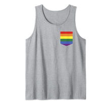 Ladda upp bild till gallerivisning, Pocket Rainbow Flag Retro Gay LGBT Pride Month Support Gift Tank Top 34475