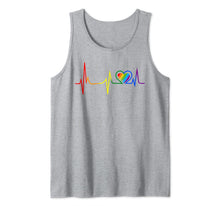 Ladda upp bild till gallerivisning, LGBT Rainbow Heartbeat T shirt Gay and Lesbian Pride month Tank Top 89208