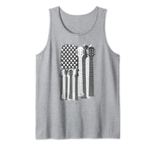Ladda upp bild till gallerivisning, Guitar Plectrum Art | American Flag Band Art Gift Tank Top 545228