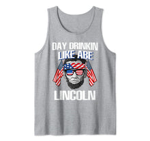 Ladda upp bild till gallerivisning, Day Drinkin Like Lincoln T Shirt Abraham Merica 4th of July Tank Top 105323