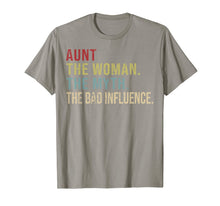 Ladda upp bild till gallerivisning, Vintage Aunt The Woman The Myth The Bad Influence T-Shirt 304334
