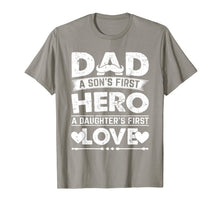 Ladda upp bild till gallerivisning, Mens Dad Son's First Hero daughter's First Love Fathers Day Shirt T-Shirt 49630