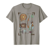 Ladda upp bild till gallerivisning, Zelda Breath Of The Wild Link Inventory Graphic T-Shirt