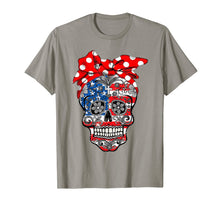 Ladda upp bild till gallerivisning, Sugar Skull American Flag Red Bow 4th Of July Independence 163296