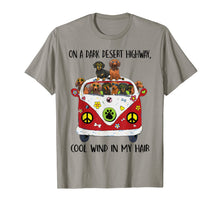 Ladda upp bild till gallerivisning, On A Dark Desert Highway Cool Wind in My Hair Dachshund Tee 130009