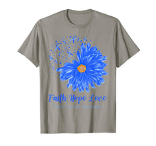 Ladda upp bild till gallerivisning, Faith Hope Love Colon Cancer Awareness Flower Blue Gifts T-Shirt-472196