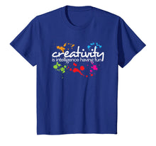 Ladda upp bild till gallerivisning, Creativity is intelligence having fun colorful art t-shirt 210093