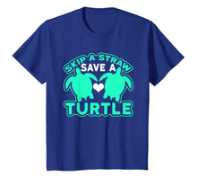 Ladda upp bild till gallerivisning, Funny shirts V-neck Tank top Hoodie sweatshirt usa uk au ca gifts for Skip A Straw Save A Turtle Graphic Turquoise T-Shirt 2669683
