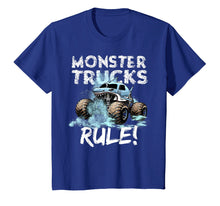 Ladda upp bild till gallerivisning, Funny shirts V-neck Tank top Hoodie sweatshirt usa uk au ca gifts for Monster Trucks Rule Shirt for Boys 224050