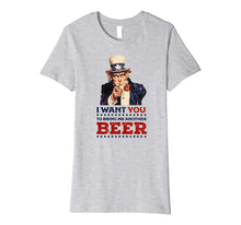 Ladda upp bild till gallerivisning, Uncle Sam I want you to bring me another beer 4th of July Premium T-Shirt 543840