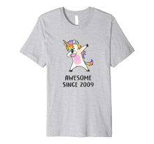 Ladda upp bild till gallerivisning, Cute Unicorn Shirt Awesome Since 2009 10th Birthday Gifts